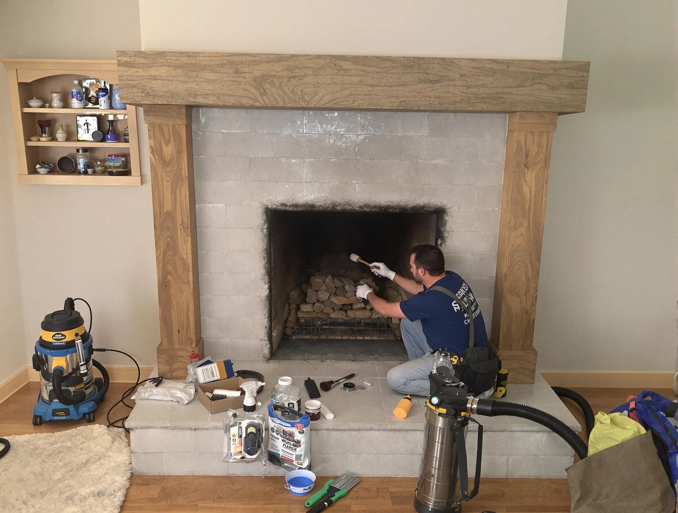 Detailed creosote removal process by Andover Chimney Sweep in Andover, MA