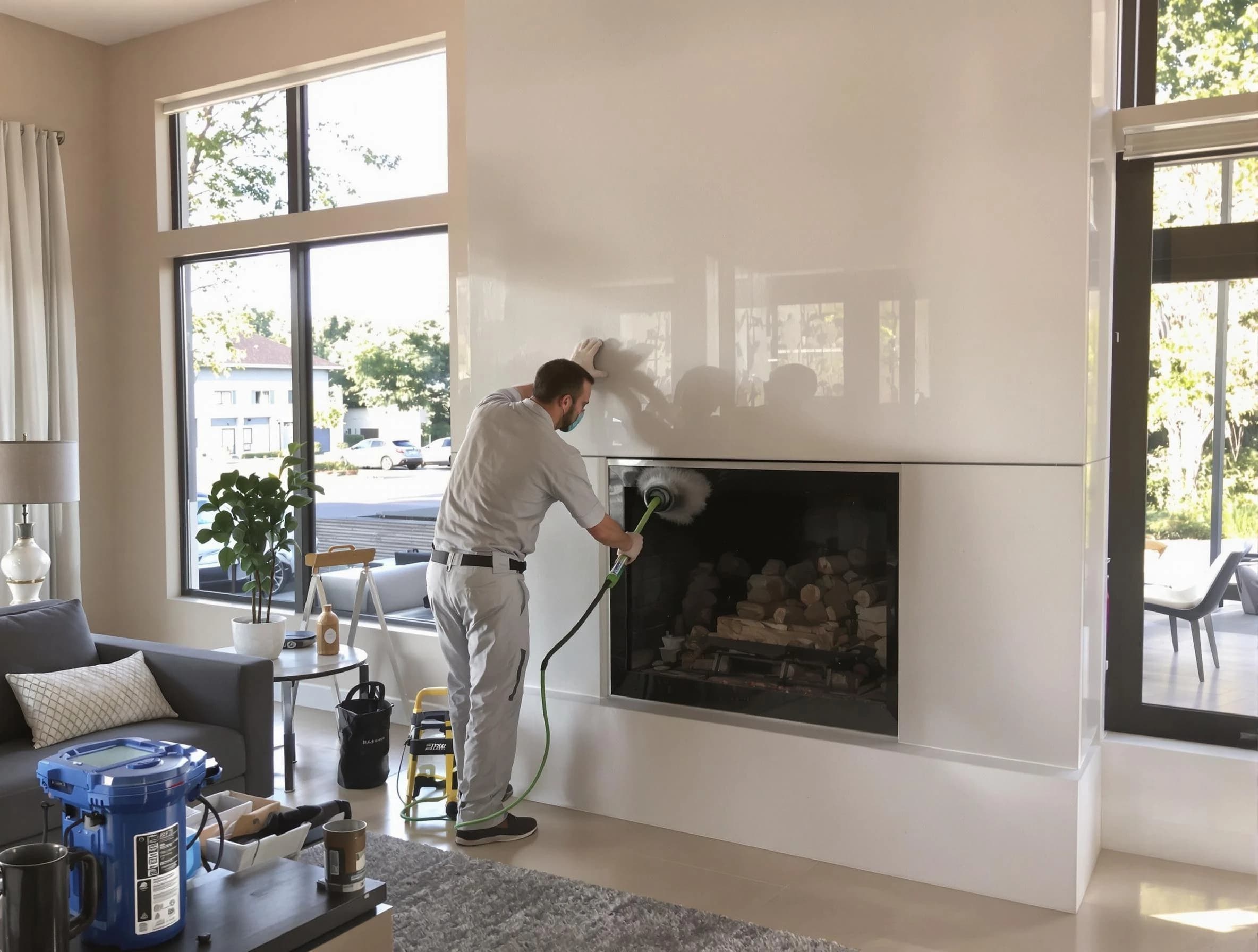 Andover Chimney Sweep performing thorough soot removal in Andover, MA