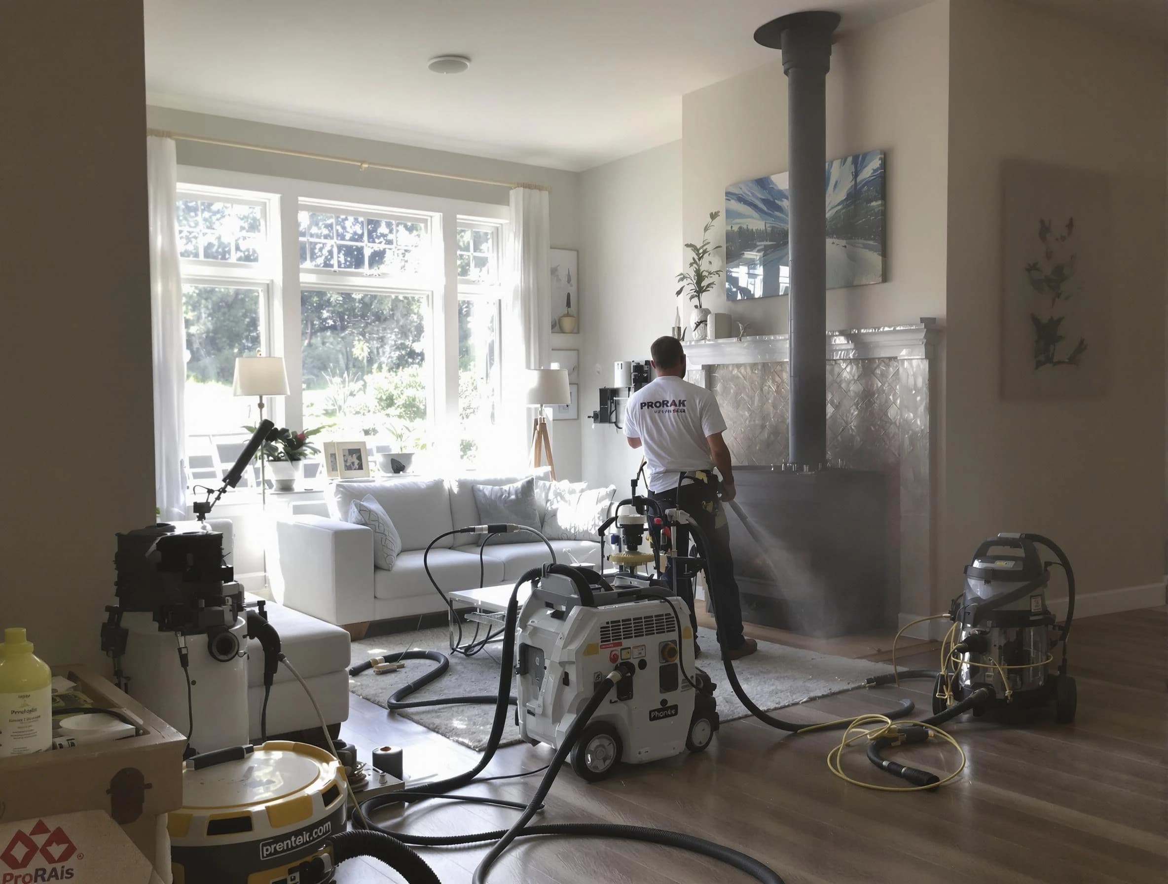 Soot removal service by Andover Chimney Sweep for a fireplace in Andover, MA