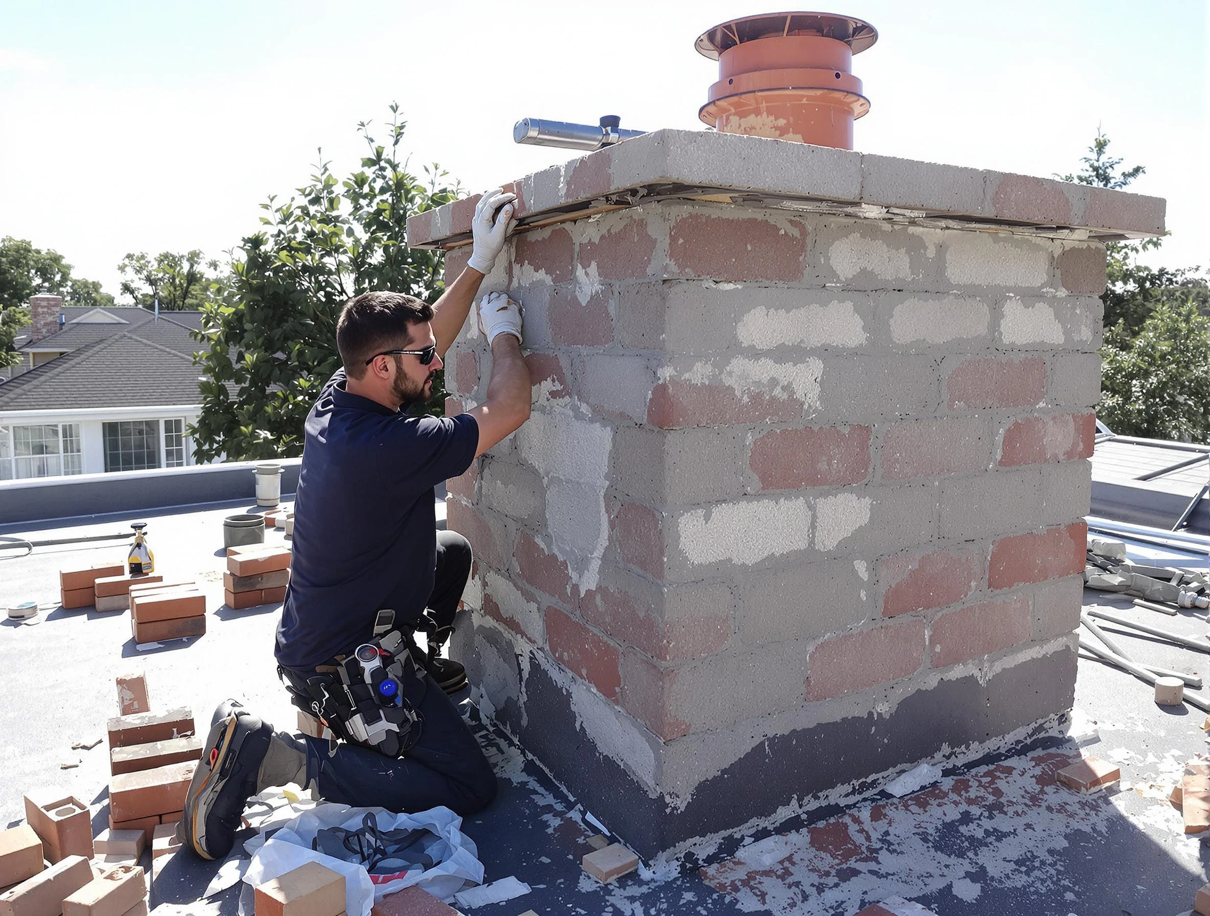 Advanced chimney repair process by Andover Chimney Sweep in Andover, MA
