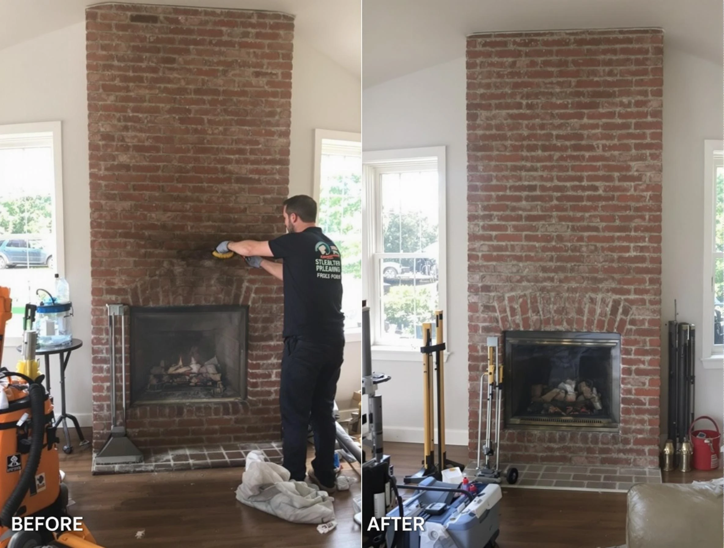 Finished chimney sweeping service by Andover Chimney Sweep in Andover, MA
