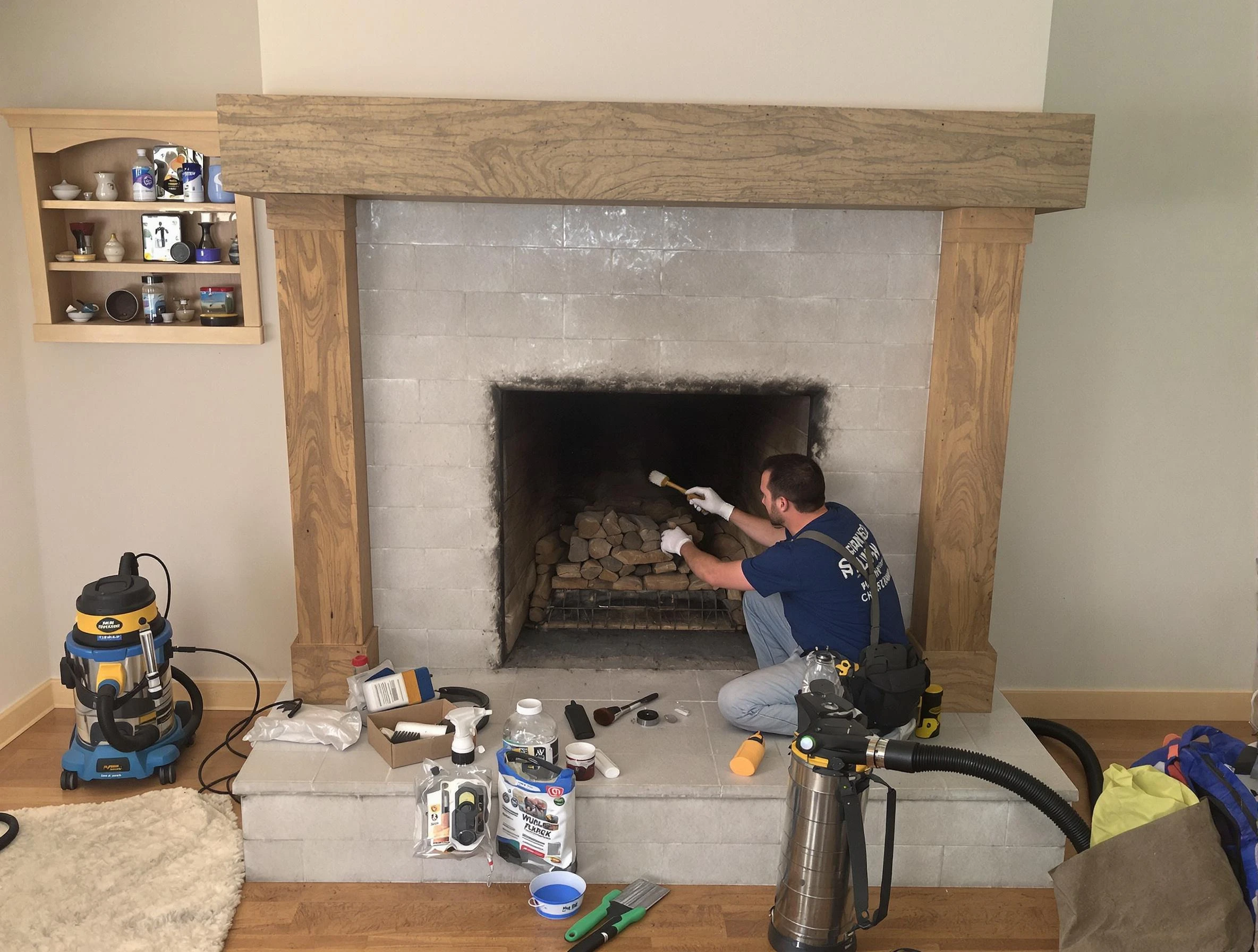 Detailed creosote removal process by Andover Chimney Sweep in Andover, MA