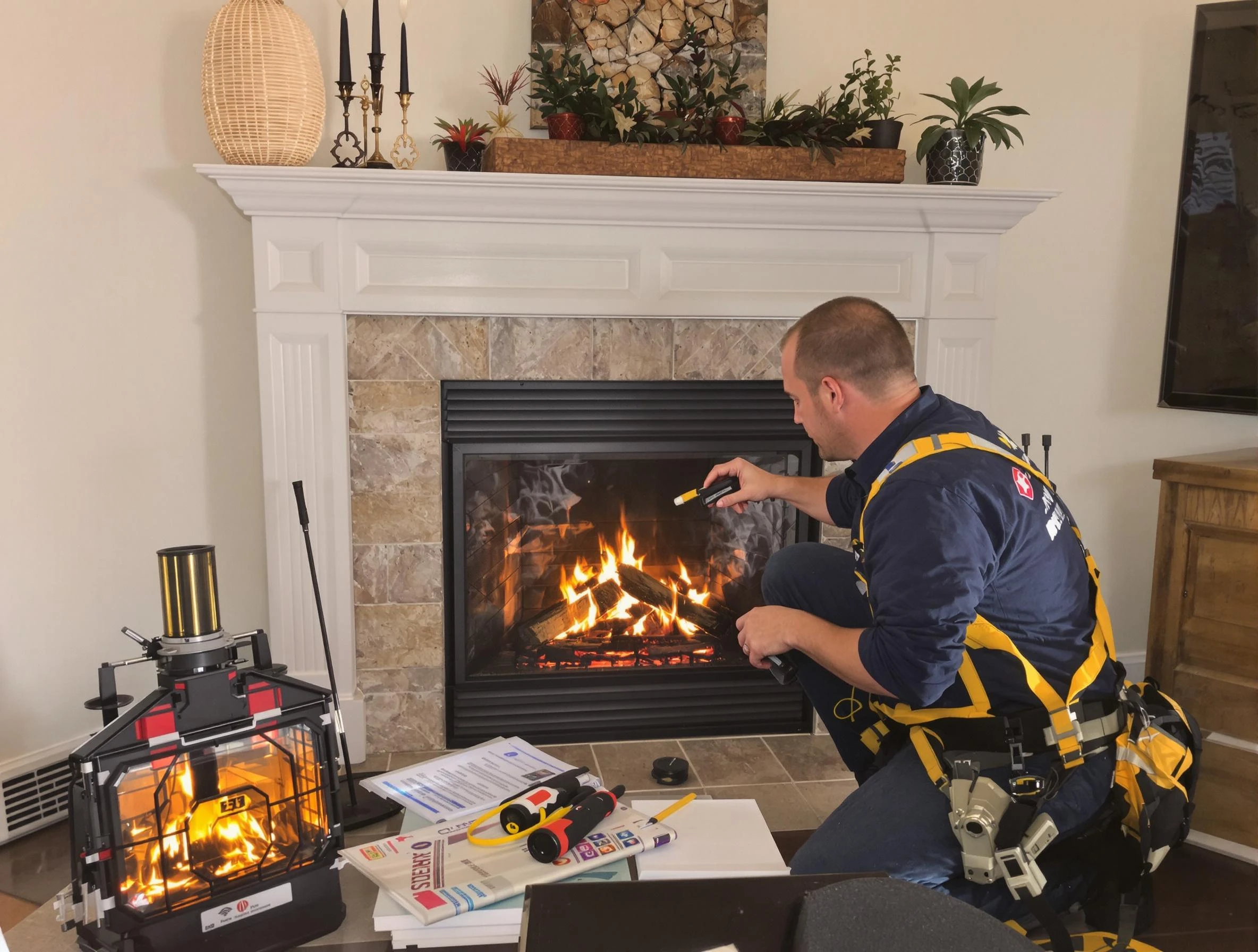 Safety-focused fireplace inspection by Andover Chimney Sweep in Andover, MA
